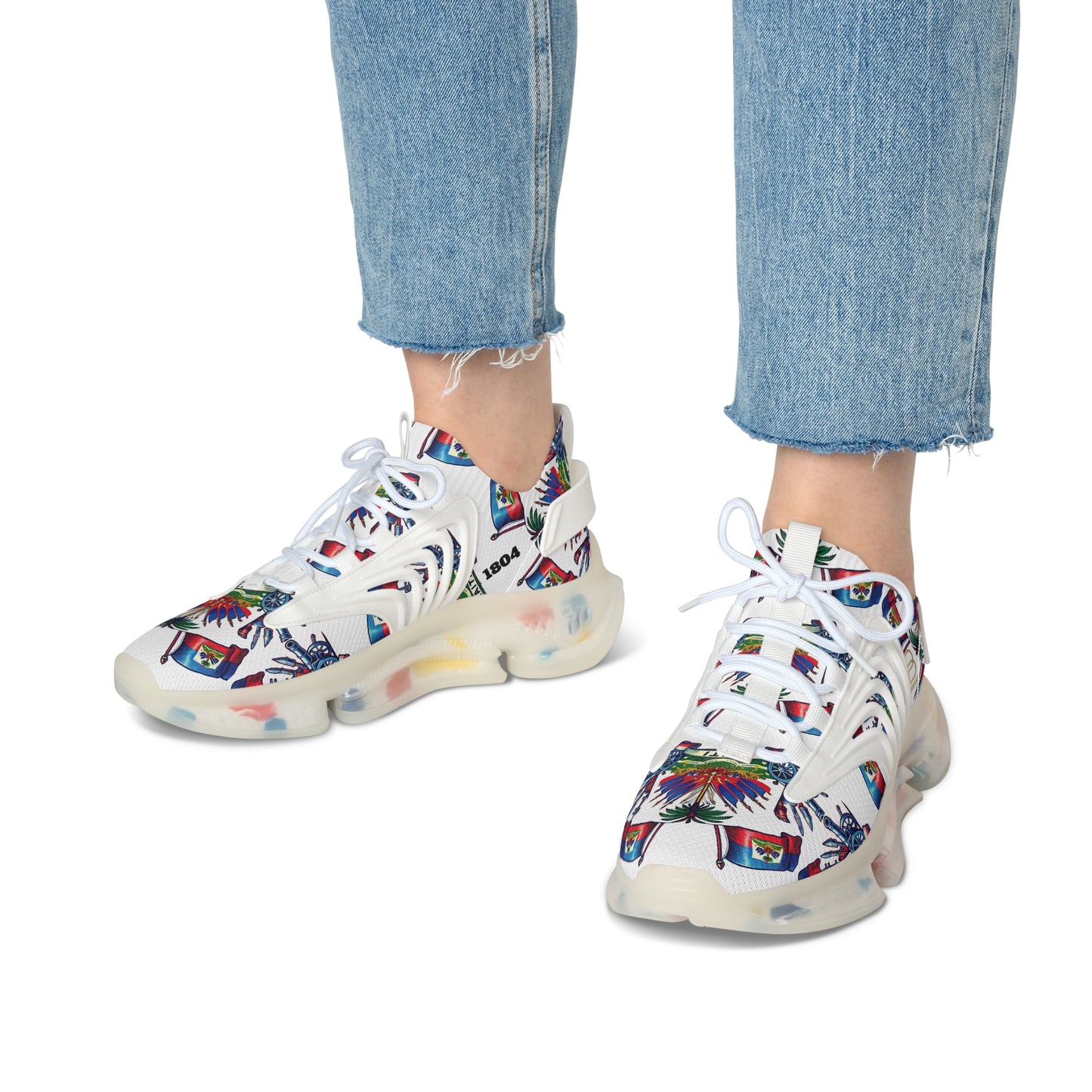 Bondoe 1804 White & Blue WOMEN'S  Sneakers