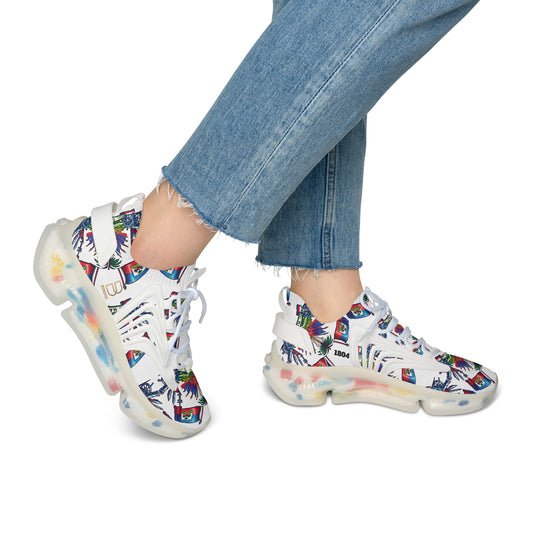 Bondoe 1804 White & Blue WOMEN'S  Sneakers